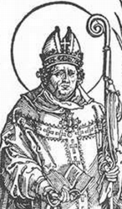 [woodcut of Saint Quirinus]